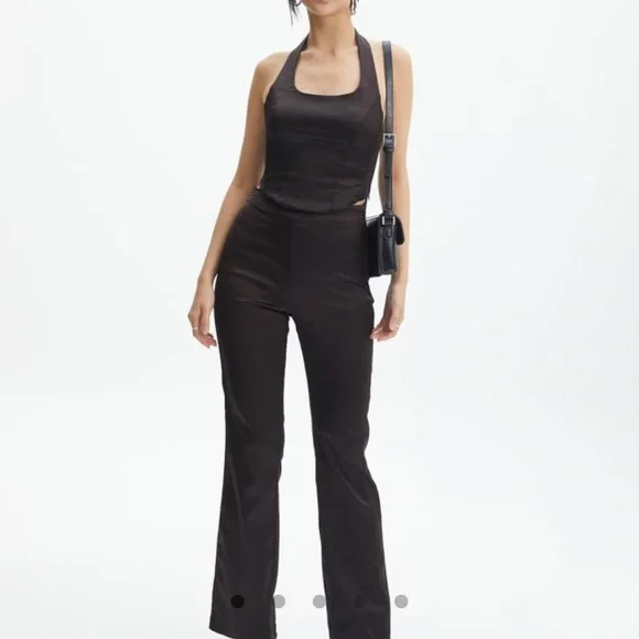 Glassons Pants Jumpsuits Glassons Brown Satin Pants Poshmark